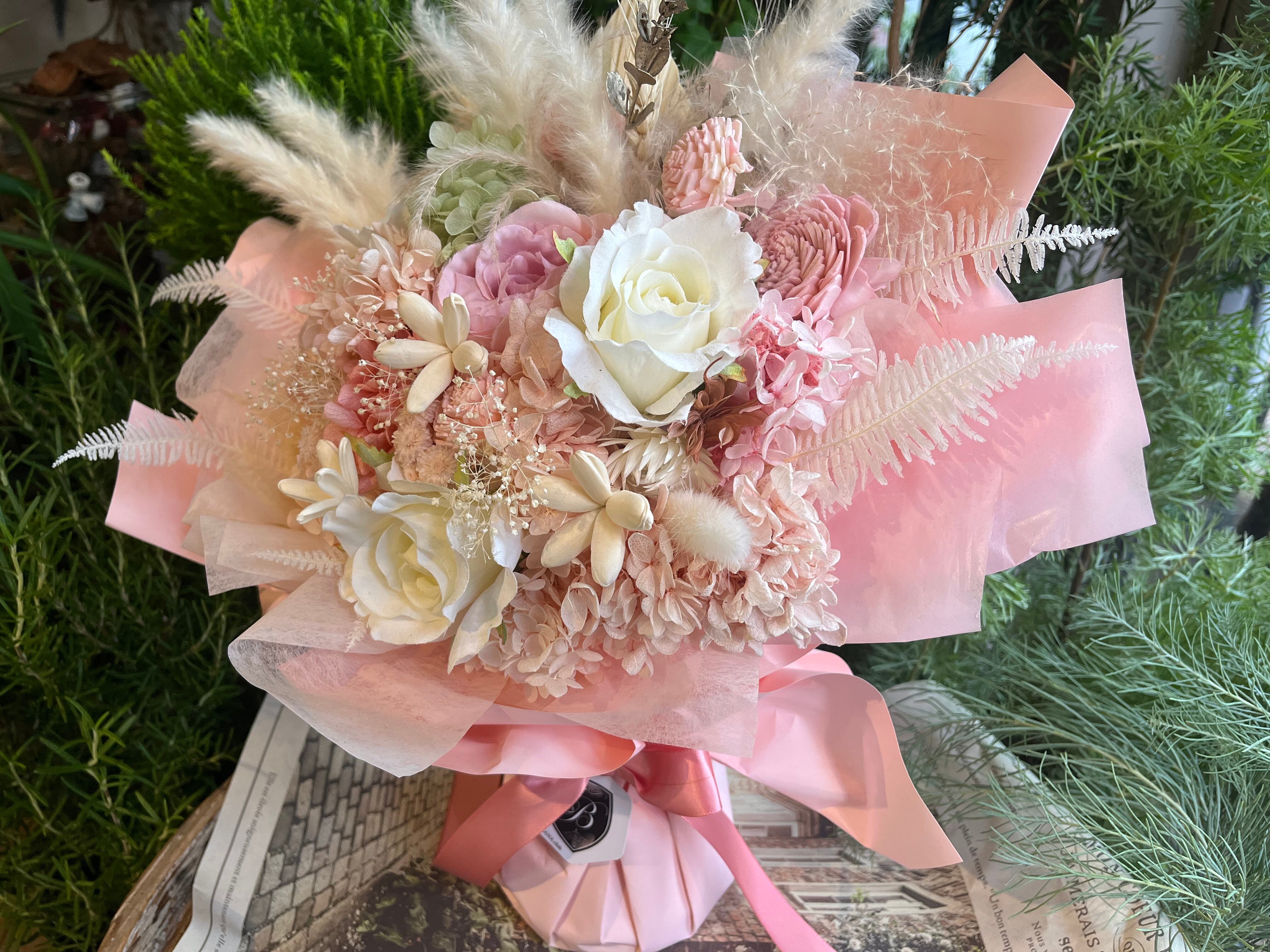 プリザーブドフラワー 花束 ギフト｜スタンディングブーケ（自立型