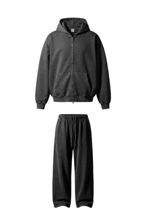 Geechoosemoney ベーシック ヘビーウォッシュ スウェットセットアップ