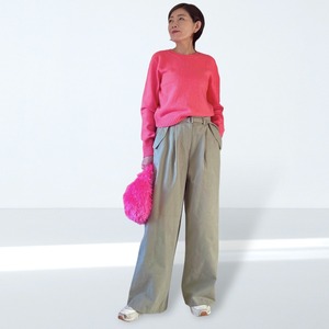 コットンのベルト付きパンツ  [23atm-029]