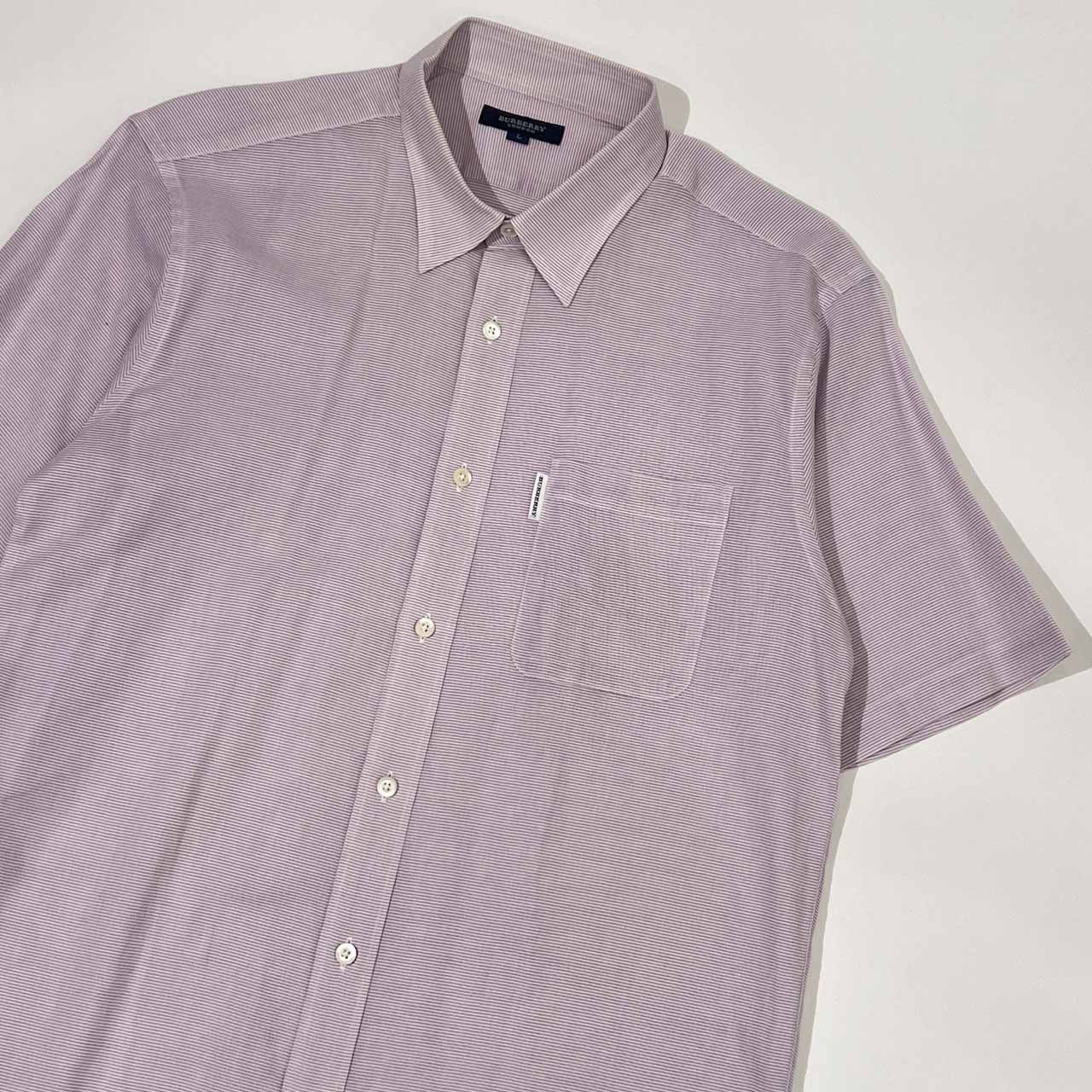 BURBERRY LONDON バーバリー 半袖シャツ L/うすパープル系 メンズ