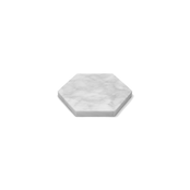 MARBLE HEXAGON COASTER - Bianco Carrara