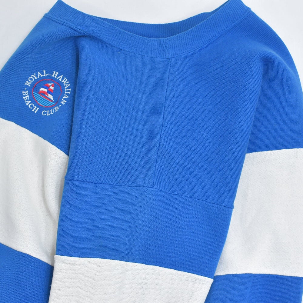 80～90s Tultex タルテックス ROYAL HAWAIIAN BEACH CLUB 刺繍 カラー