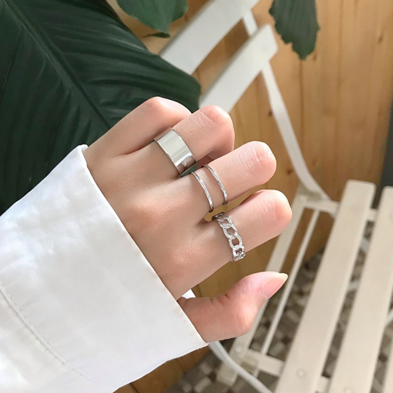 アクセサリー リング３点セット シルバー レディース かわいい 大人 ゴールド パール シンプル おしゃれ デイリー 韓国 結婚式 パーティー Amondz