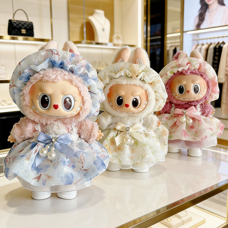 Labubu 1-3代用 サッカー トップス+パンツ+帽子+ボールチャーム+靴