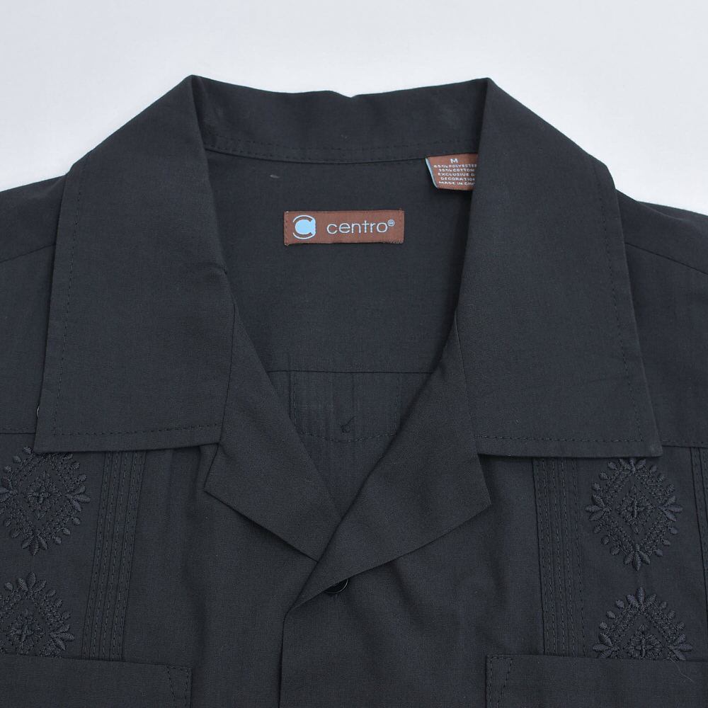00s～ centro グァヤベラ キューバシャツ 半袖 ブラック ヴィンテージ