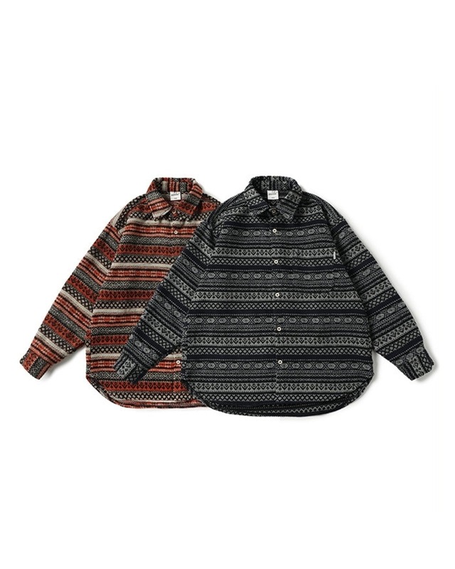 Printed Button Front Shirt 　x00828