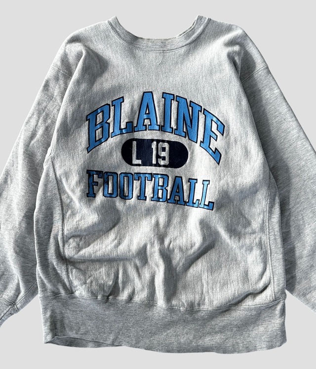 -Champion- Vintage 80s L BLAINE FOOTBALL Reverse Weave Sweat made in USA