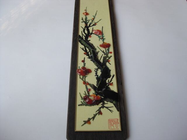 天然石短冊【紅梅】