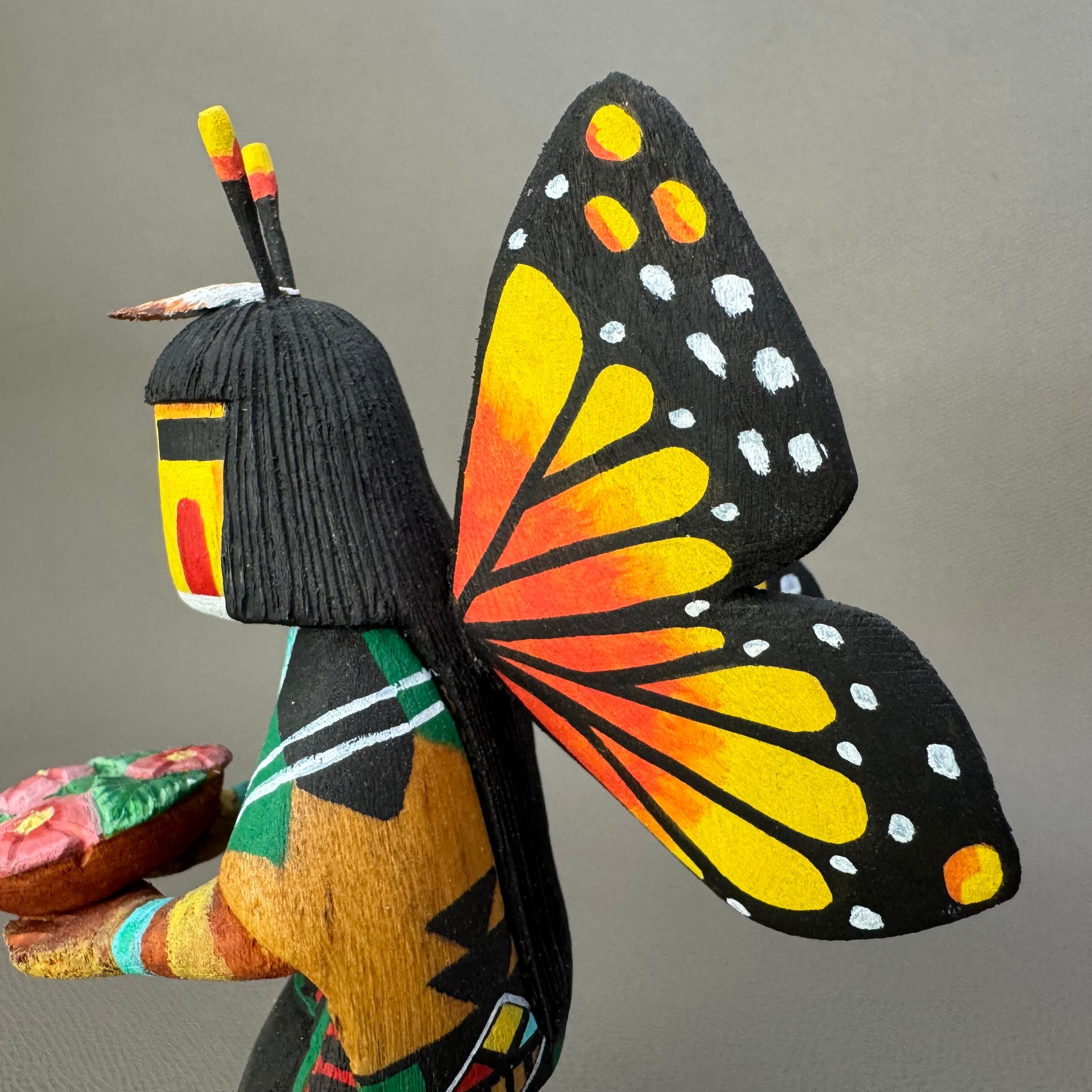 HOPI(ホピ)族 John David, Sr作 butterfly Maidenカチーナドール