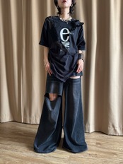 deconstructed sculptural black remake t-shirt-5266-6
