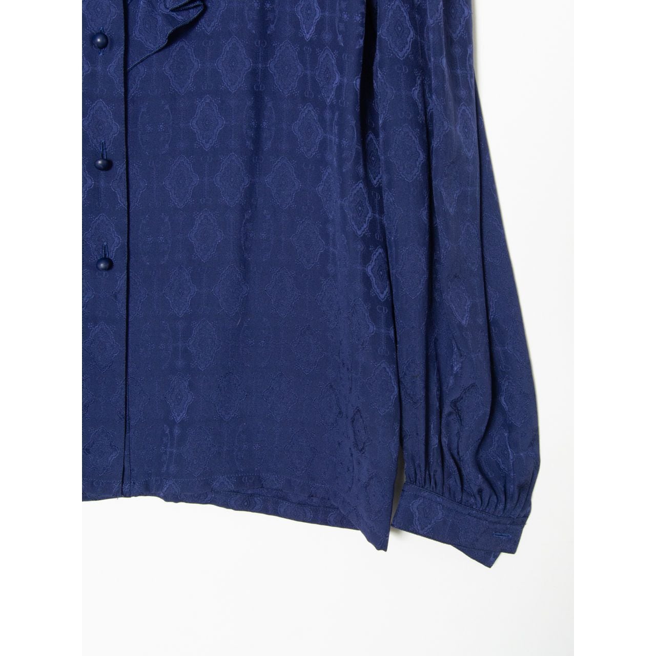 Christian Dior】100% silk frill blouse(クリスチャン Christian Dior】100% silk frill blouse(クリスチャン