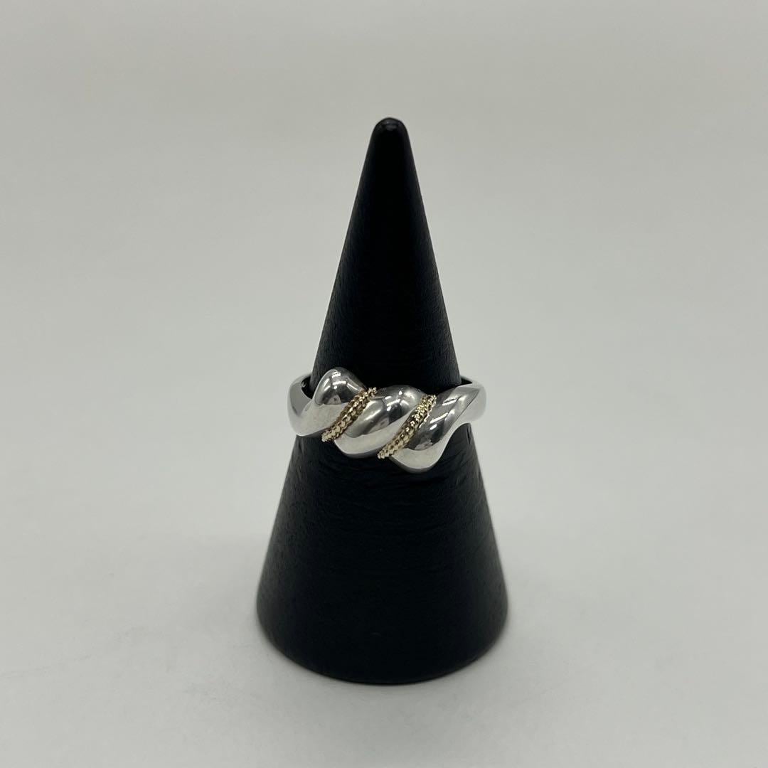 ティファニー TIFFANY ツイスト リング 9号 SV YG コンビ