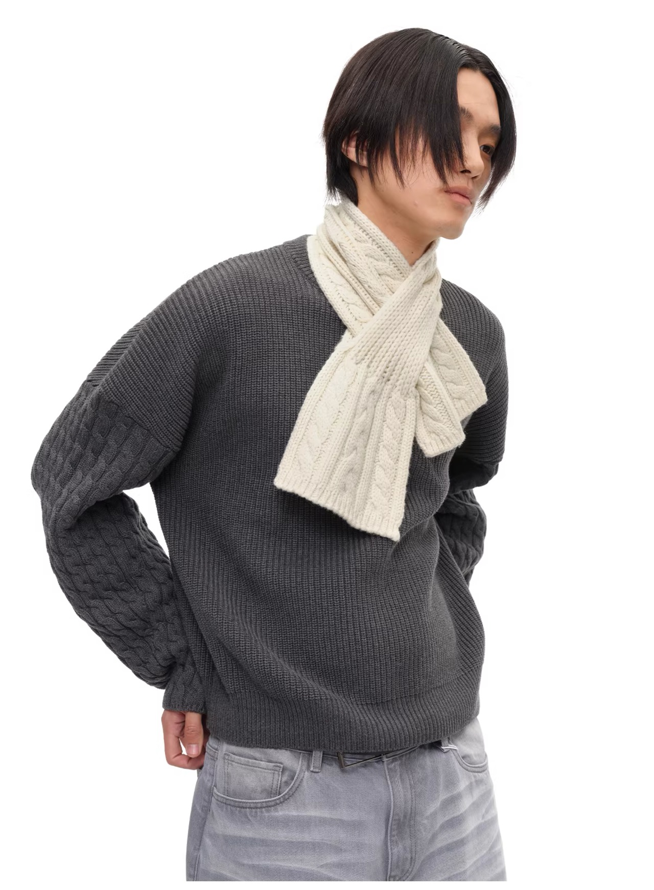JCAESAR STUDIO Merino Wool Cable Scarf