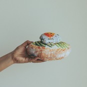 Plush Toy Avocado Egg Toast