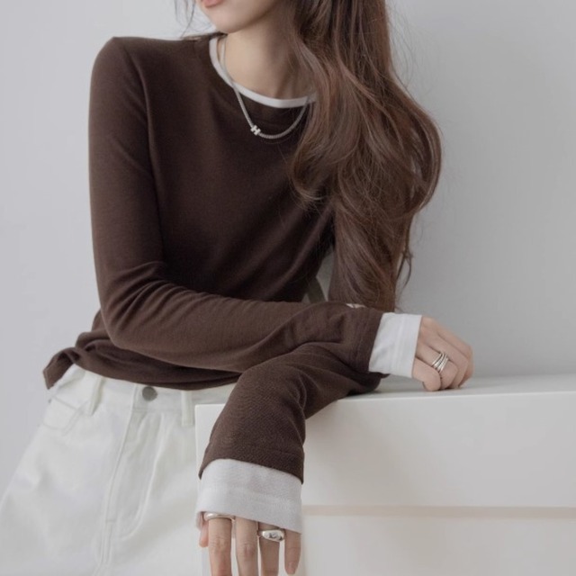 レイヤードスタイルロンtee