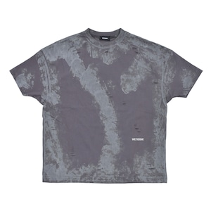 【WE11DONE】DARK GREY DIRTY WASHED LOOSE-FIT T-SHIRT