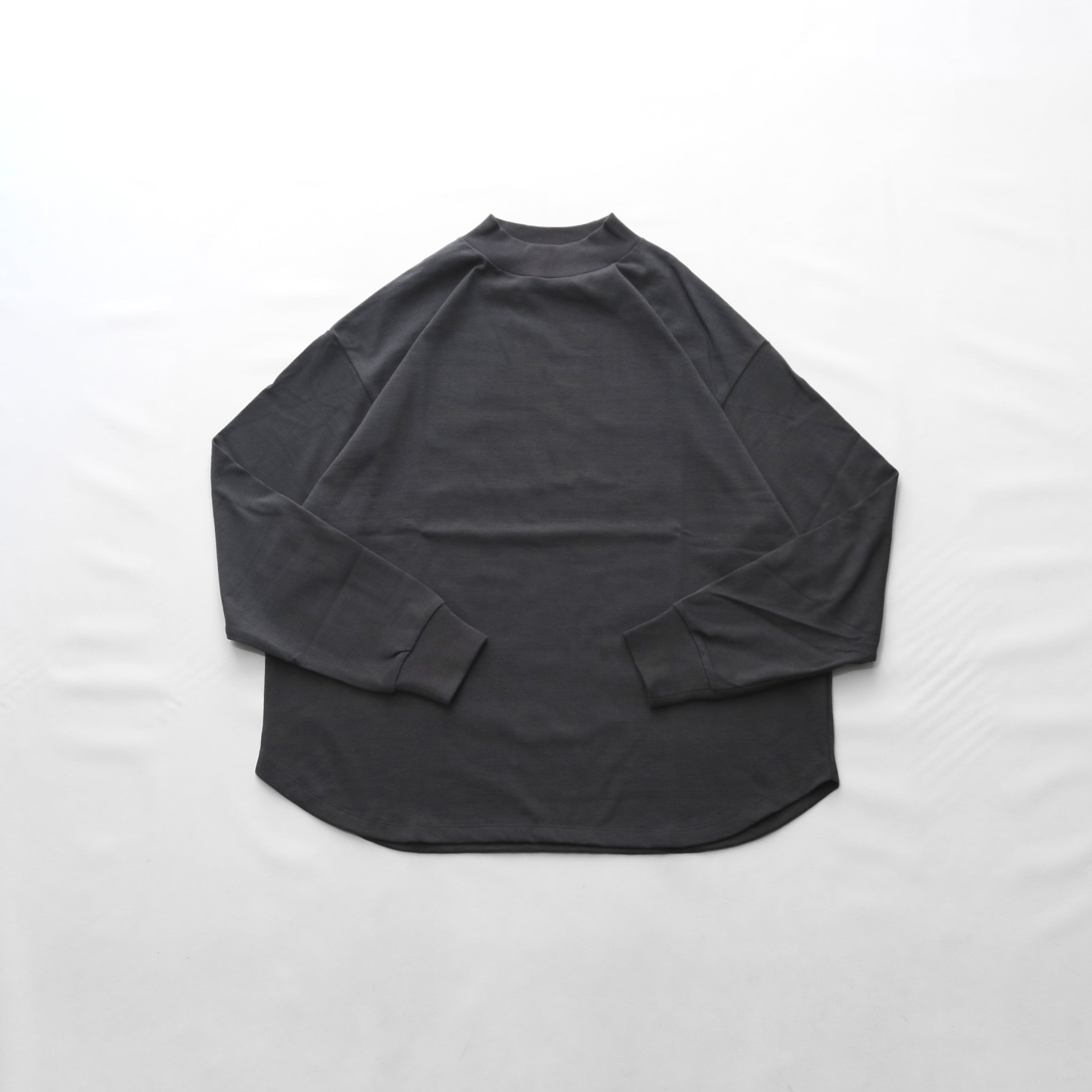 【alvana アルヴァナ】OPEN END MIDDLE NECK ROUND LONG SLEEVE T-SHIRT オープンエンドミドルネックラウンドロングスリーブTシャツ ALV-00137 (2COLORS)