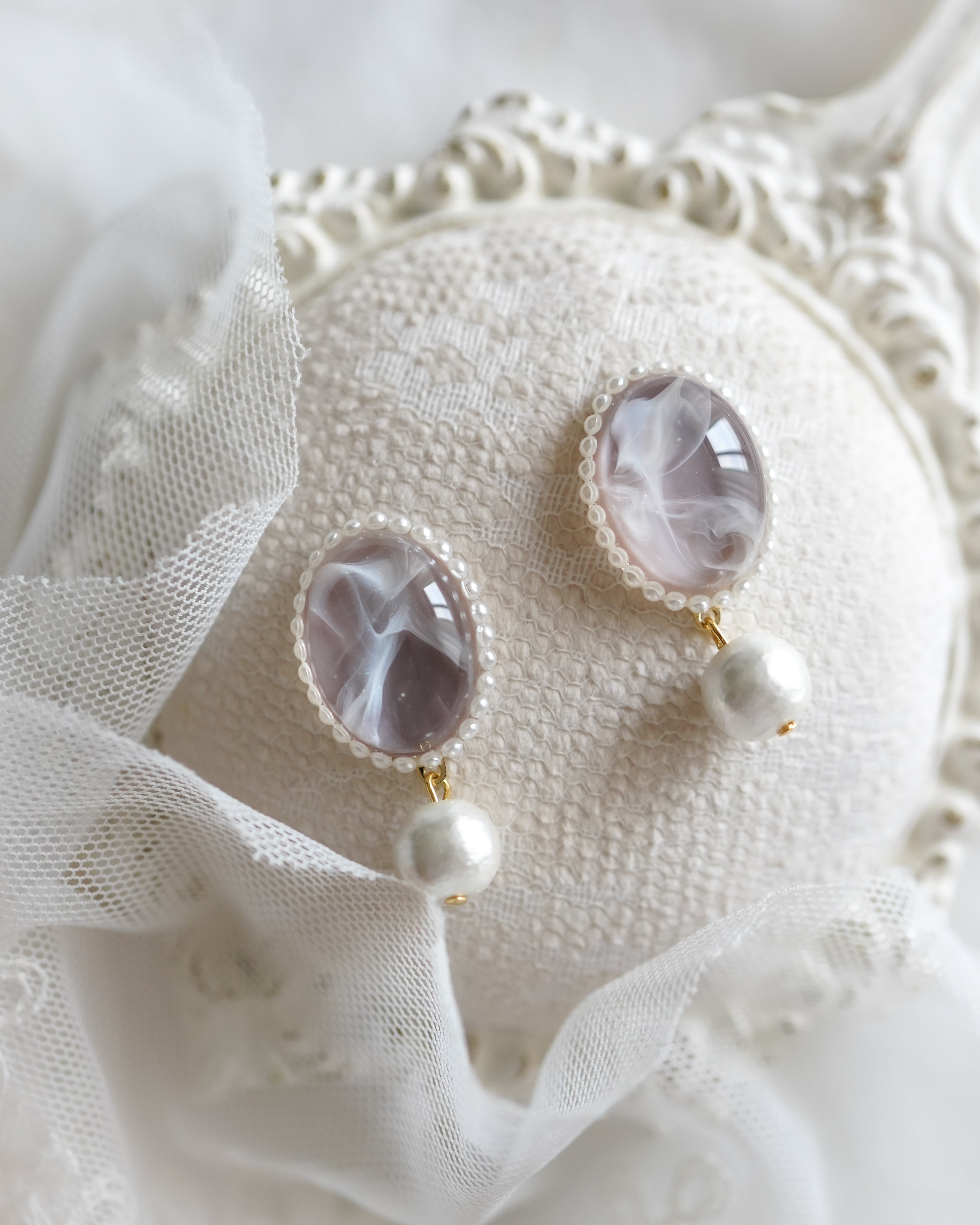 『 ホットココア 』耳飾り