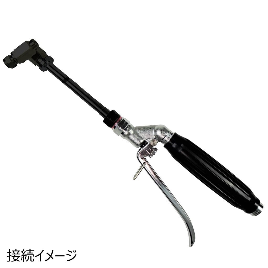 エアコン洗浄用 握り式 レバーコック 黒グリップ 強化バネ仕様