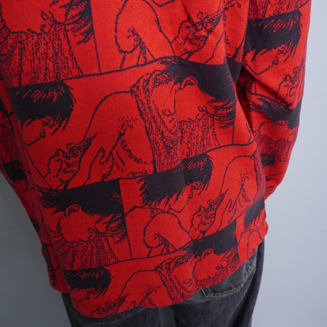 SUPREME】17aw SUPREME×AKIRA 総柄 コットンレッドニット | PAY ID