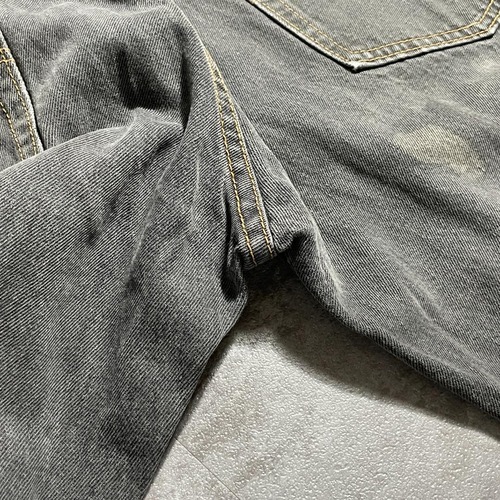 【W34 L34】 香港製 usa levi's 先染ブラック 569 詳細写真14