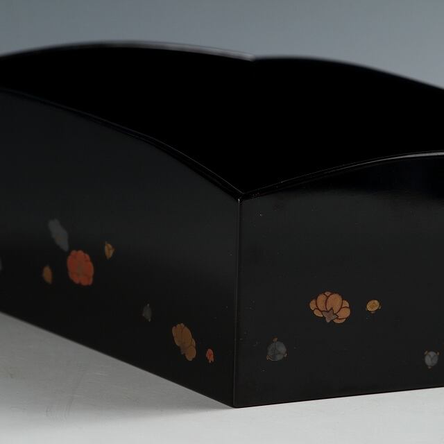 煙草盆 漆器 もみじ 金蒔絵 灰入れ