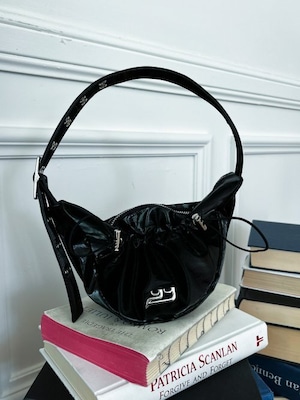 [YIEYIE] Y.12 Sasha Draw String Mini Buckle Bag / Y.12-BB16 / JET BLACK  正規品 韓国ブランド 韓国ファッション 韓国代行  バッグ