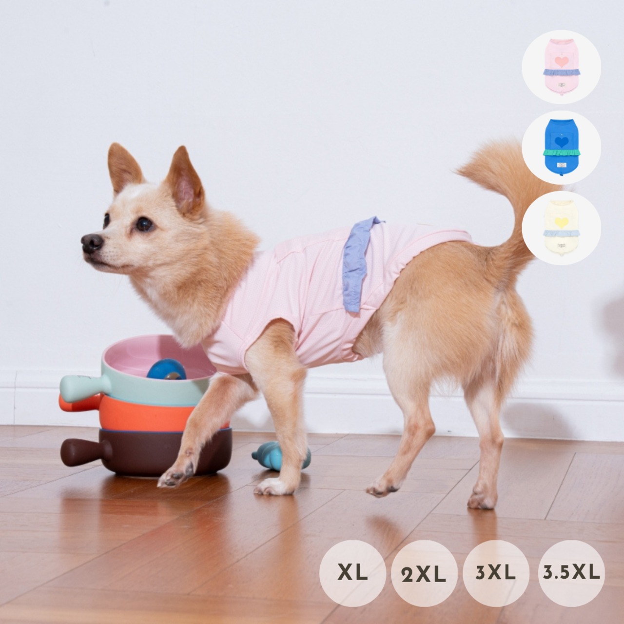 【puppygallery公式】Love Frill Cooling Top 2XL-3.5XL