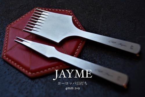 Jaymeヨーロッパ目打ち4.0mm 2刃+9刃　P.guide(¥1300)付