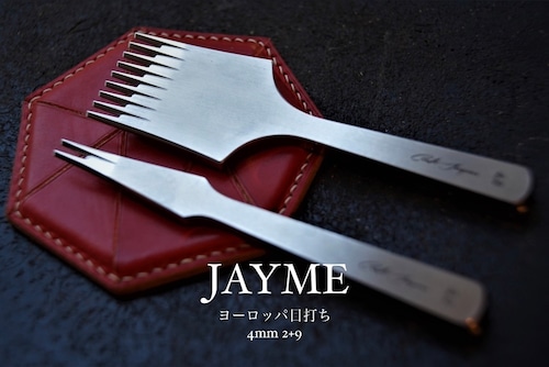 Jaymeヨーロッパ目打ち4.0mm 2刃+9刃　P.guide(¥1300)付