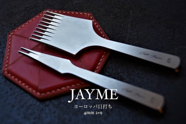 Jaymeヨーロッパ目打ち4.0mm2刃+5刃　P.guide(¥1300)付