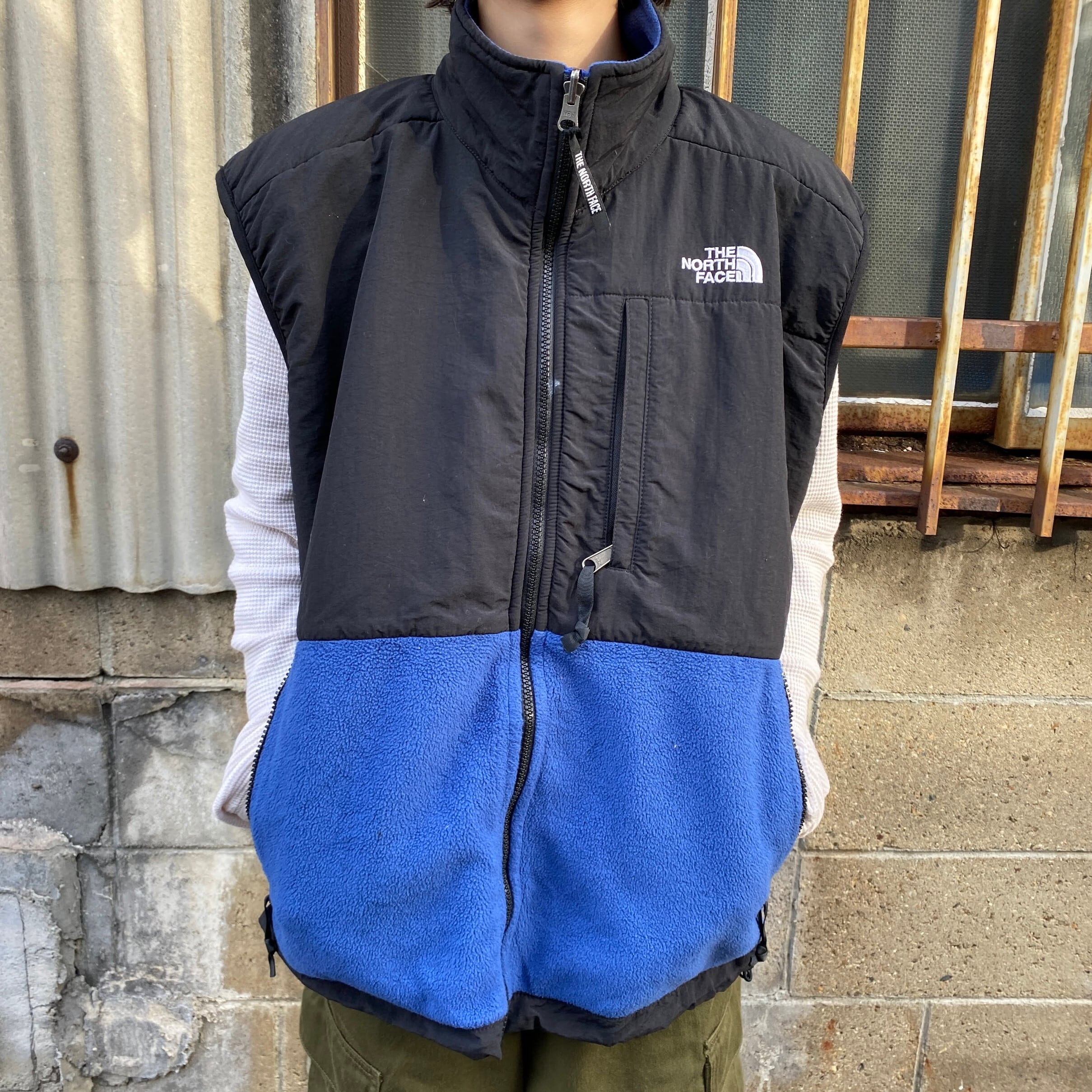 Usa製 The North Face ザ ノースフェイス デナリベスト レディースl 古着 Polartec ナイロンxフリースベスト アウトドア ベスト ブルゾン ジャケット Cs2212 10a Cave 古着屋 公式 古着通販サイト