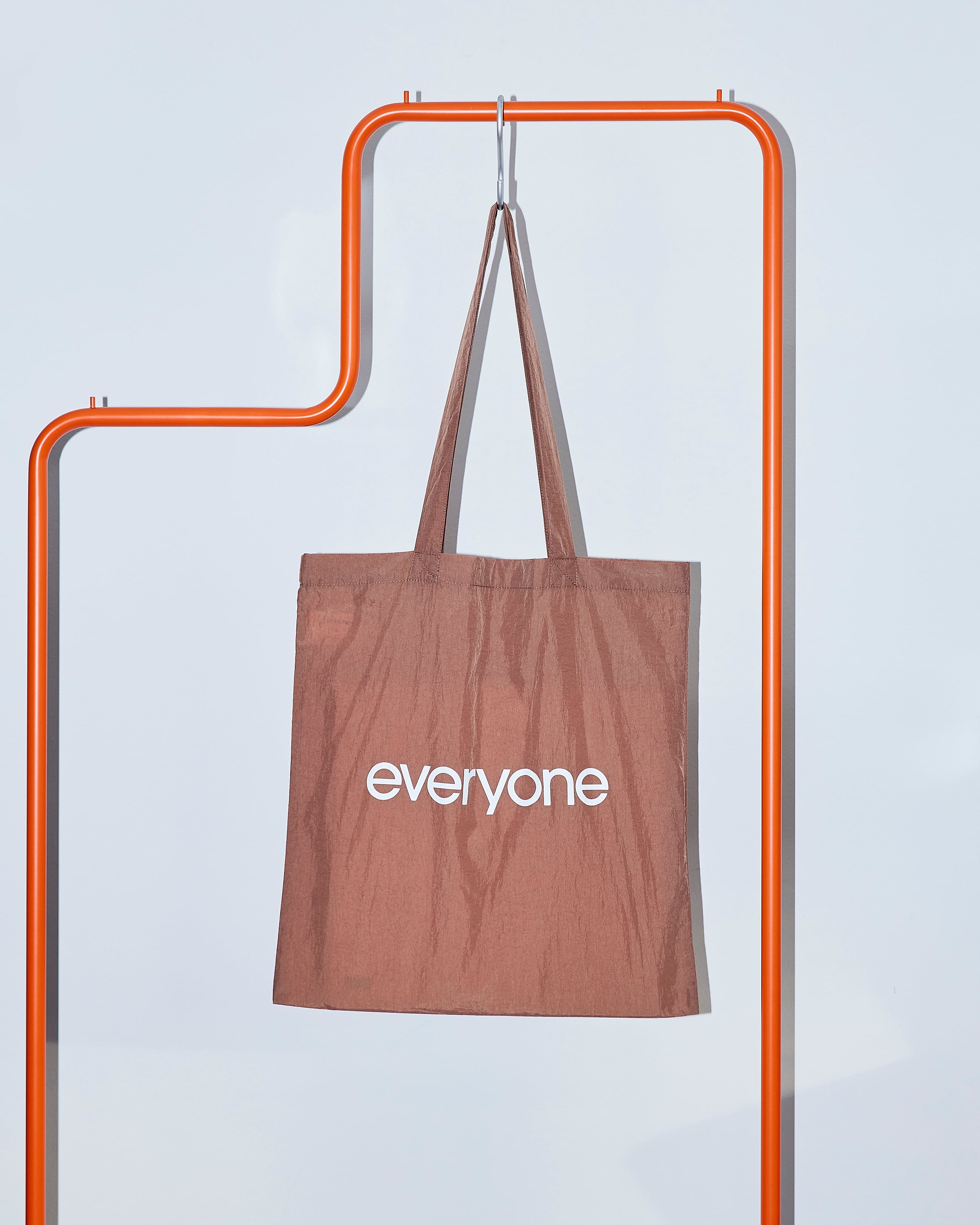 everyone  nylon logo tote bag / ブラウン