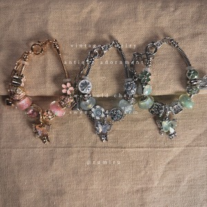 ハンドメイド レトロ 蝶々チャーム アンティーク ブレスレット