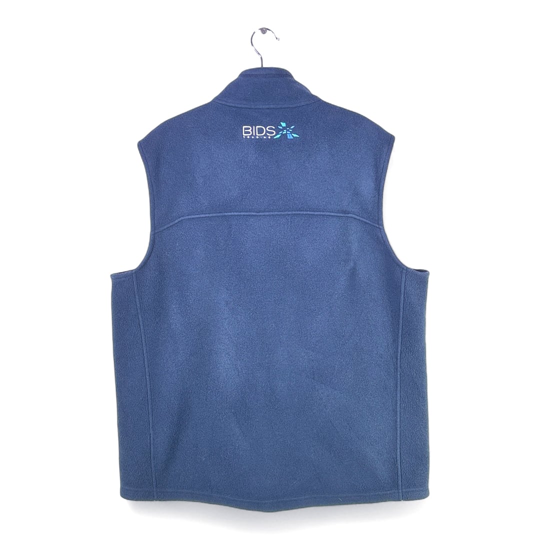 90s USA製 patagoniaパタゴニア ロゴ刺繍 シンチラ フリースベスト 紺