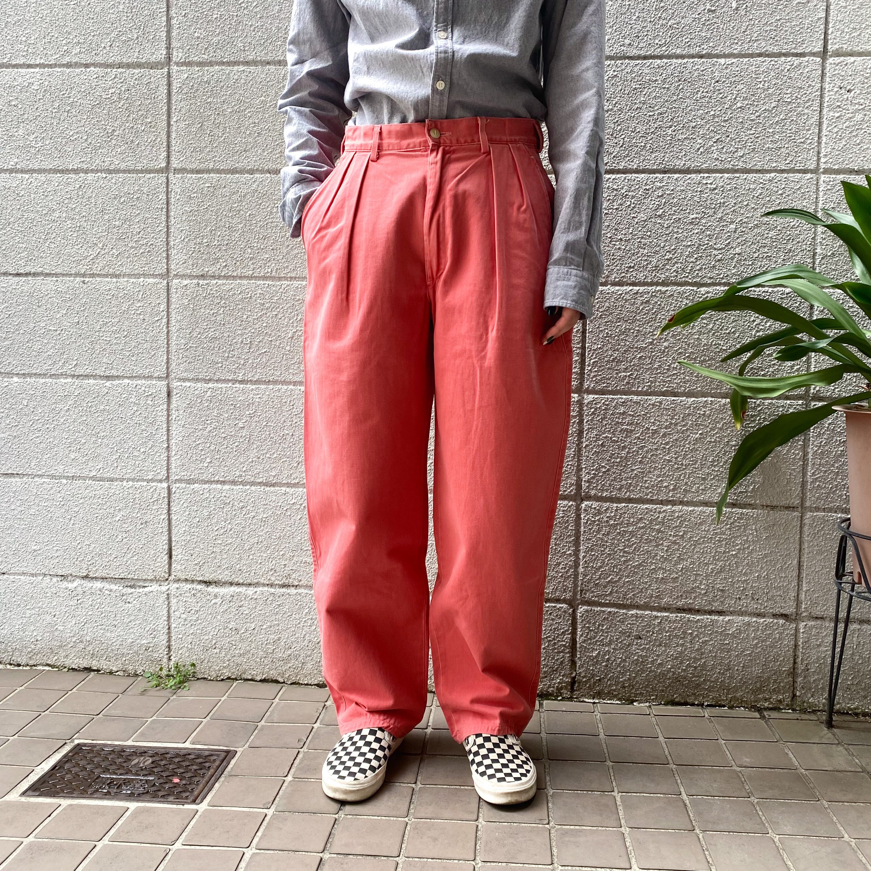 90's Polo Ralph Lauren 2Tuck Chino Pants Pink / ポロ・ラルフ