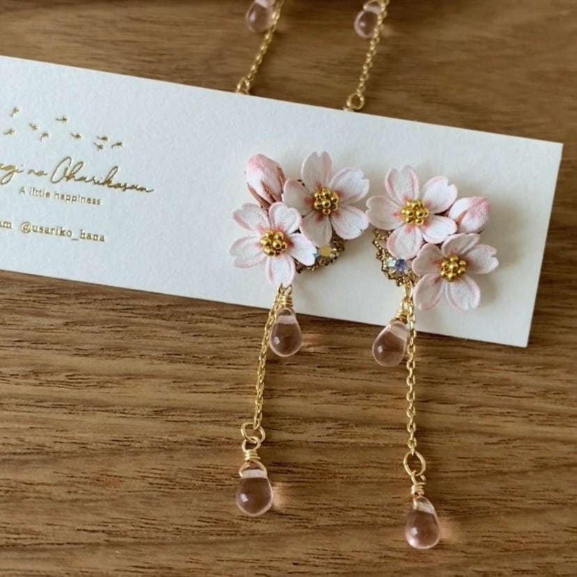 《展示》桜のピアス/イヤリング　-花盛り Hanazakari-