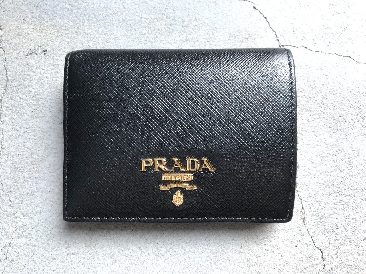PRADA Saffiano Multicolor Leather folding wallet MADE IN ITALY
