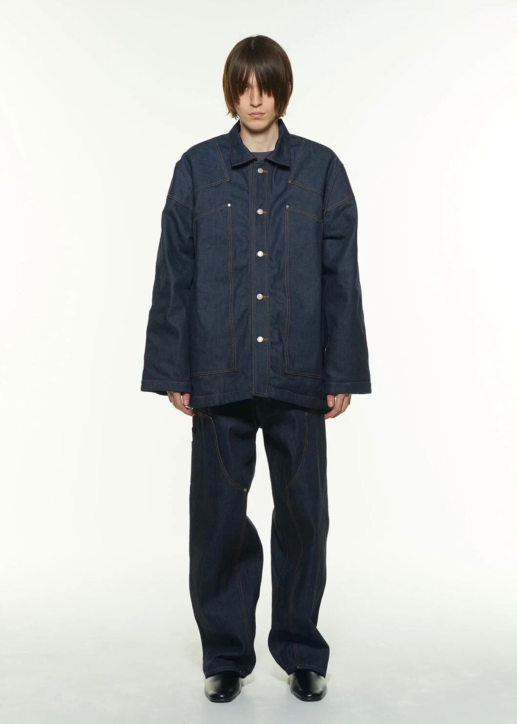 SHOOP | DOUBLE LEG LOOSE FIT JEANS | INDIGO | HOWDAY