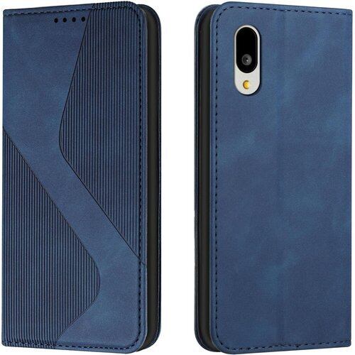 LODROC BASIO active2 ケース 手帳型 財布型 カバー シンプルスマホ6 A201SH SHG09 手帳型ケース LODROC スマホケース au SHG12 ケース スタンド機能 カードポケット収納 耐衝撃 SoftBank シンプルスマホ6 /BASIO active2 A201SH SHG09 SHG12 適応5.7インチ ケース 手帳型 - 青 2428