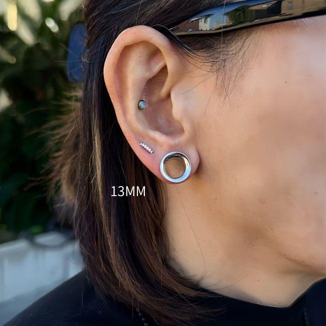 ボディピアス 22mm 25mm ギザギザ フレア つけっぱなし ステンレス
