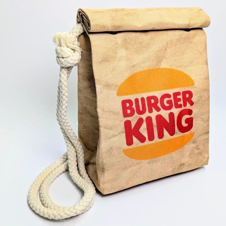 再入荷！【 BURGER KING（バーガーキング）】ロープショルダーバッグ＊紙袋風 / Food Bag 〚アメリカン雑貨 アメトイ〛