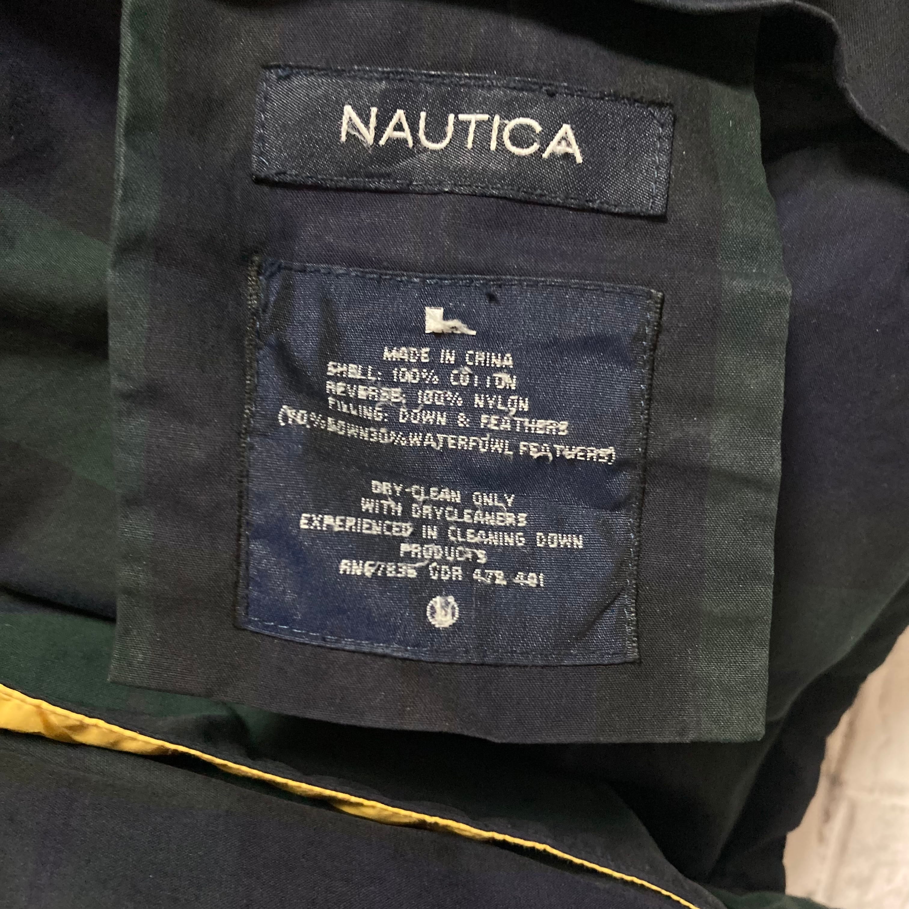 NAUTICA】 Down Jacket L相当 ノーティカ リバーシブル ダウン