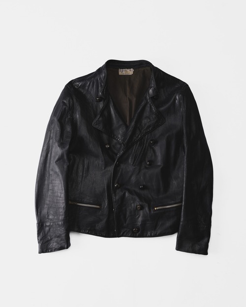 [1980s] "agnès b." Napoleon Leather Jacket (Made in France)