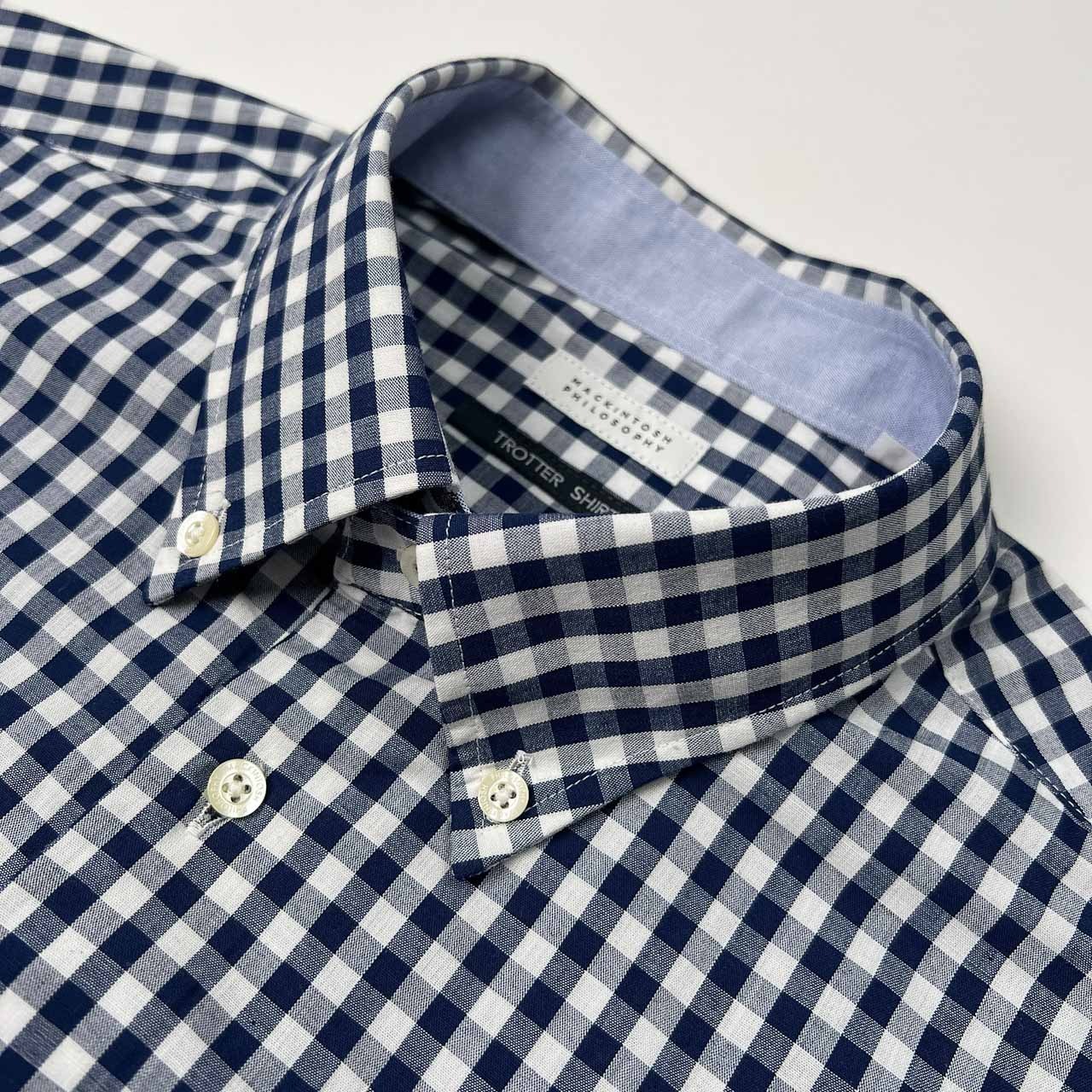 美品 MACKINTOSH PHILOSOPHY マッキントッシュ フィロソフィー チェック柄 BD 半袖シャツ サイズ 42 /メンズ/三陽商会