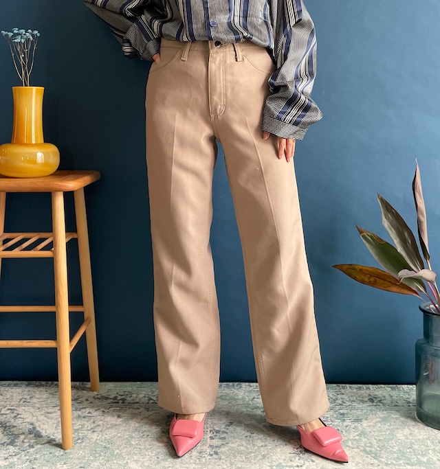 【送料無料】"Wrangler”beige boot cut pants