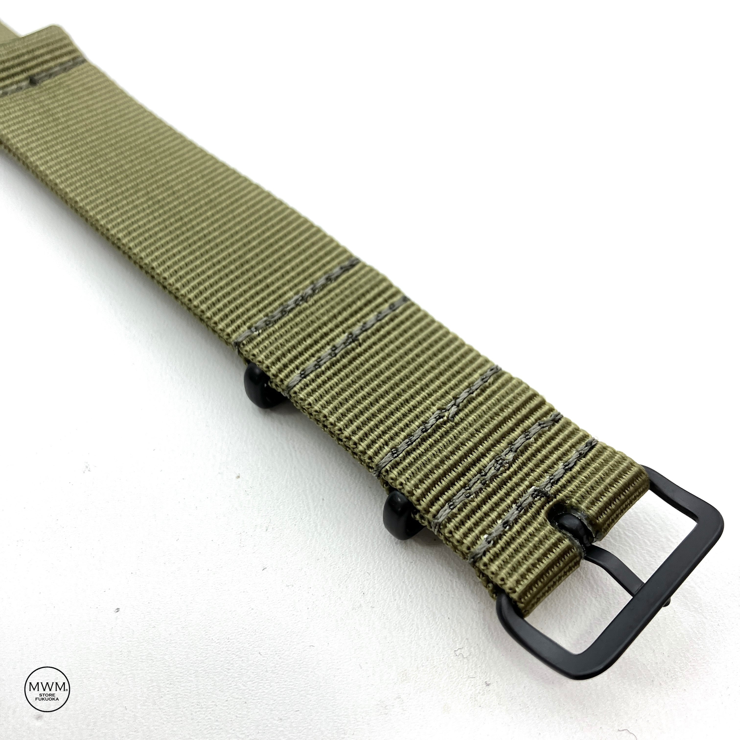 PVDプレミアムNATOストラップ オリーブ・グリーン18/20mm 腕時計ベルト