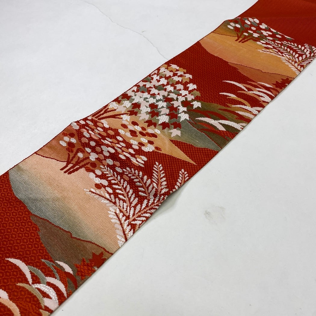 名古屋帯 なごや帯 中古 リサイクル リユース 八寸 普段着 お洒落着 紬