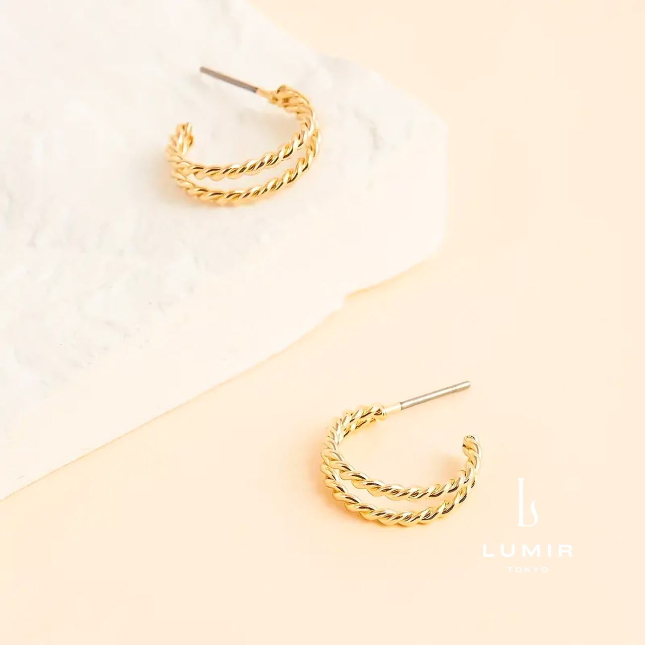 ツインスパイラルピアス