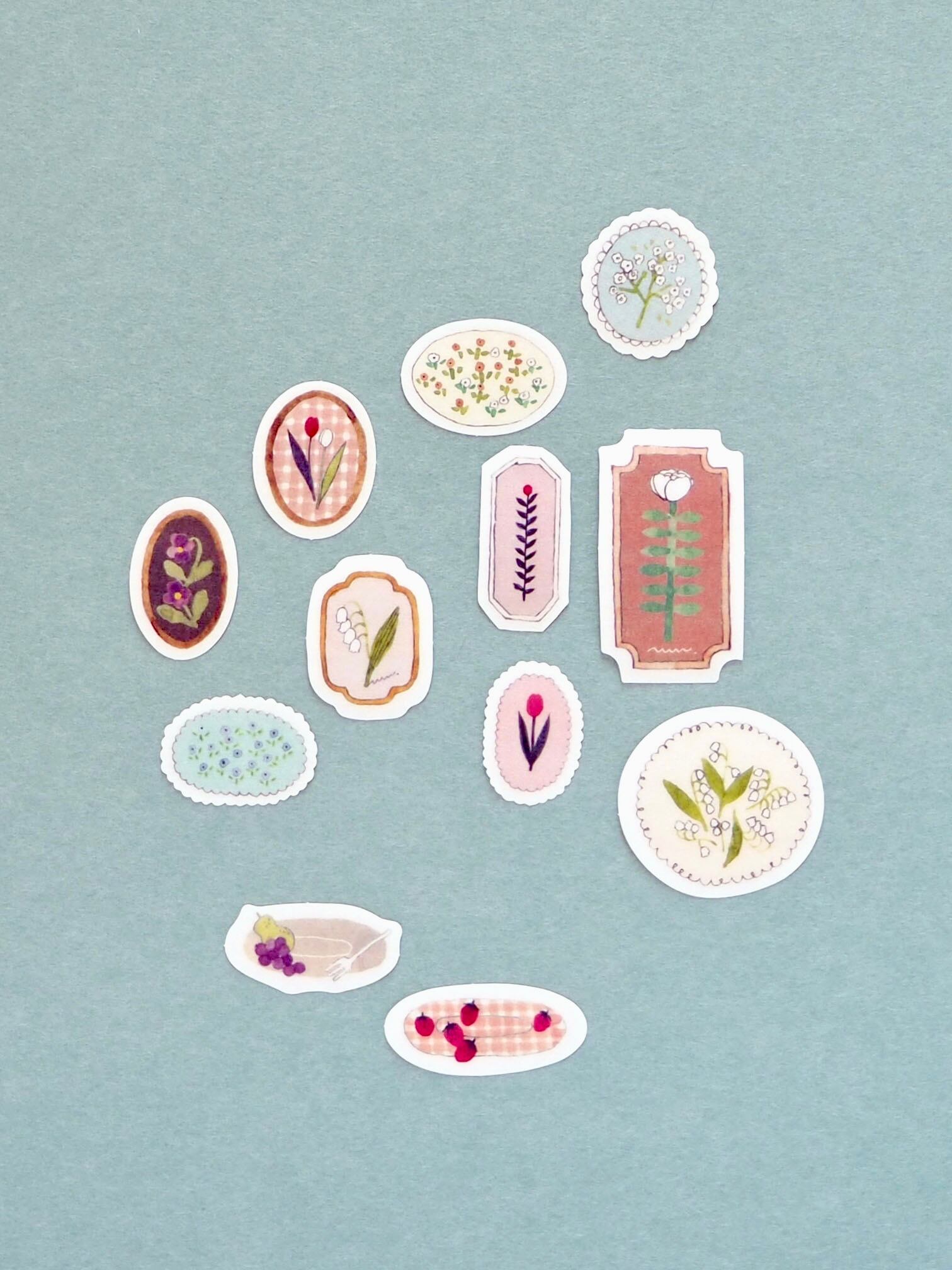 flake stickers「だから花をかざるのね」